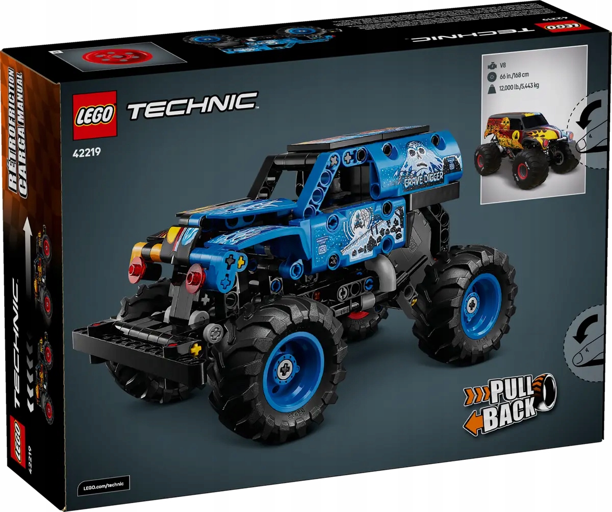 42219 Lego Technic Monster Jam Grave Digger Oheň a led