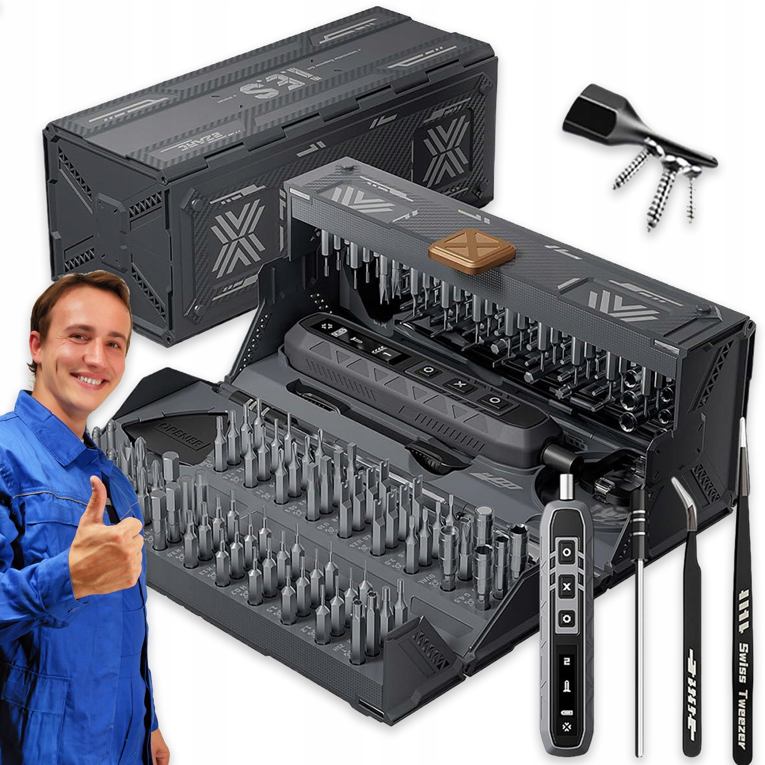 Sada Přesných Šroubováků Bity 180V1 V Pouzdru