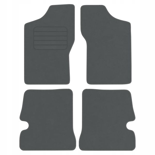

Fiat Cinquecento Dywaniki welurowe Comfort Szare