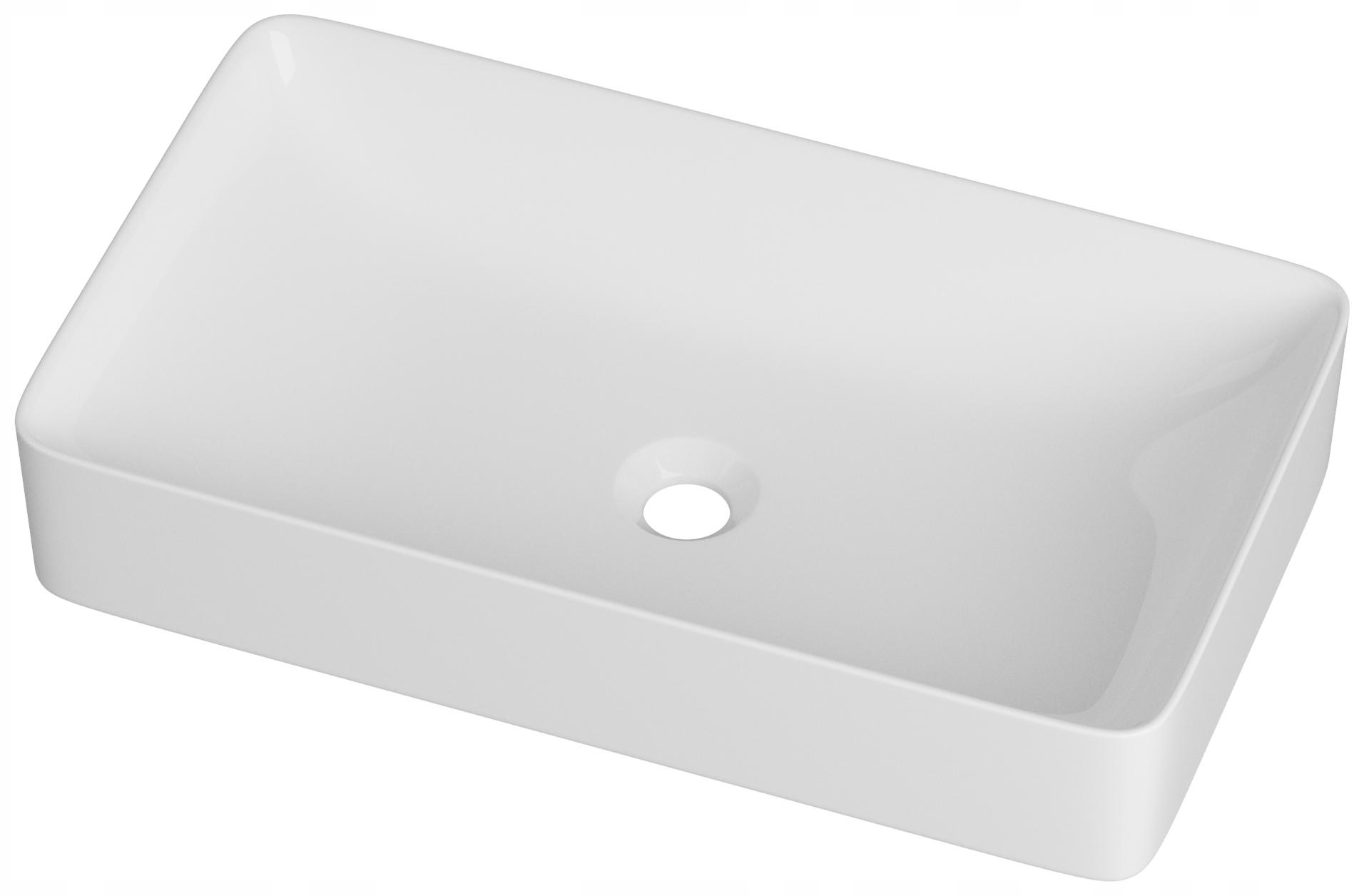 Umývadlo Na Dosku Pravouhlé Biele Keramické Do Kúpeľne Na Dosku Lumi