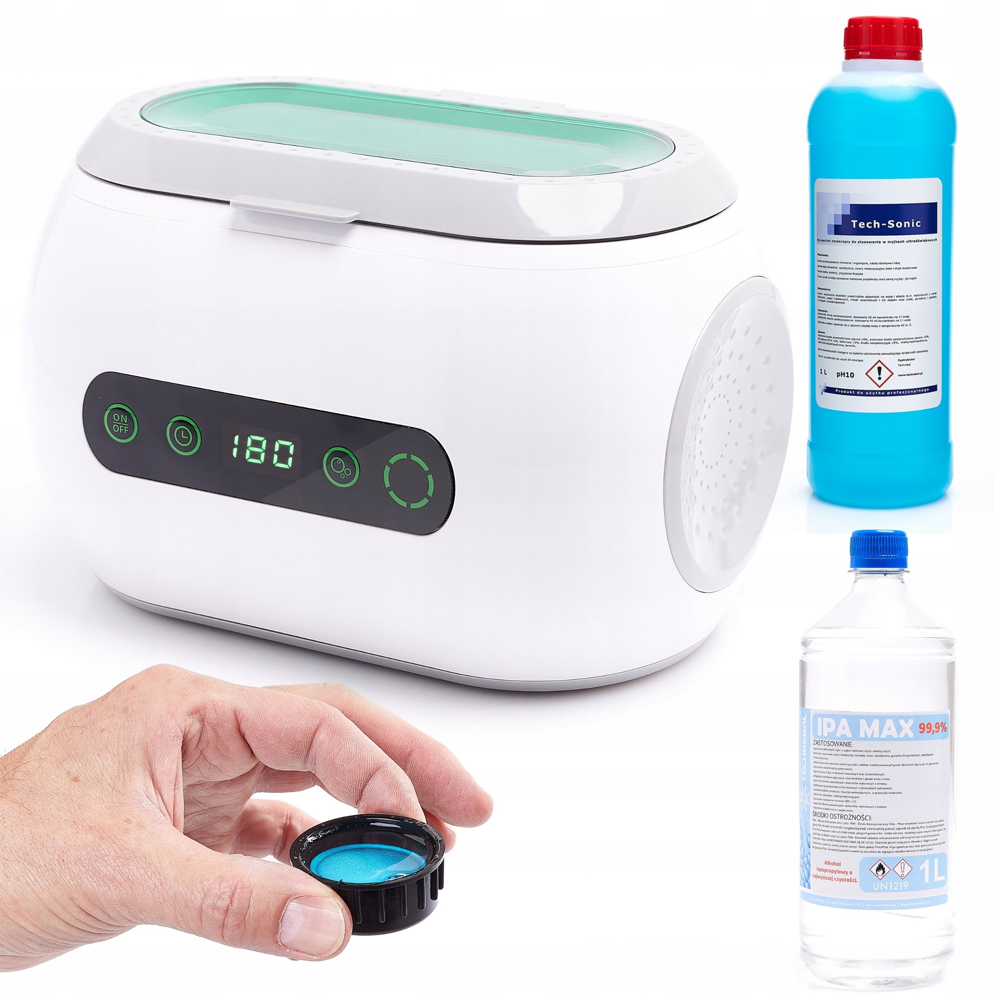 Myjka Ultradźwiękowa 600ML 0,6L 35W Do Elektroniki Do Mycia Części Zestaw