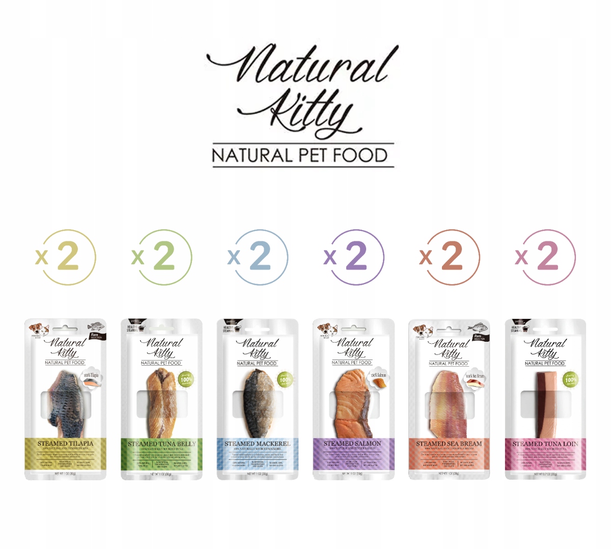 Levně Natural Kitty premium 100% mix chutí Psí pamlsek 12 x 30 g