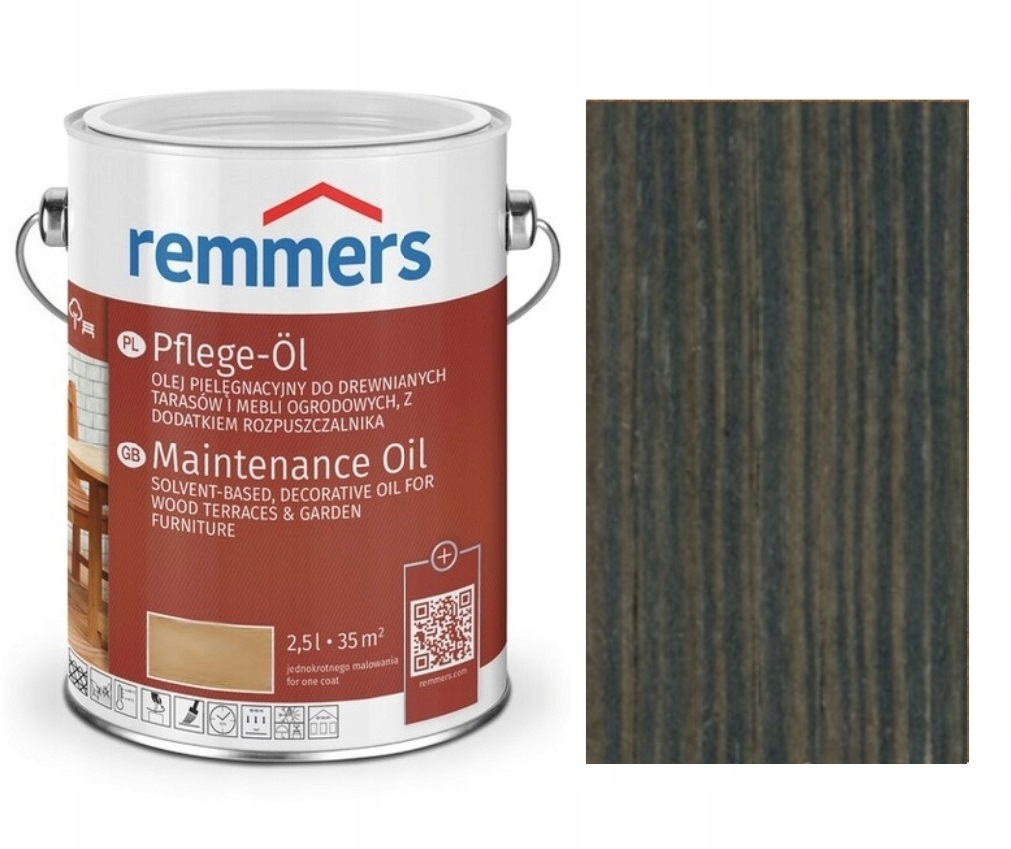 Olej do tarasu Remmers Pflege Ol Antracyt intensywny 2,5 L