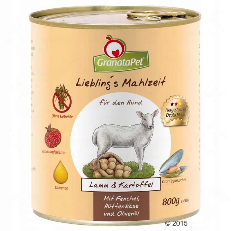 Levně GranataPet Liebling´s Mahlzeit jehněčí, brambor 6 x 800 g