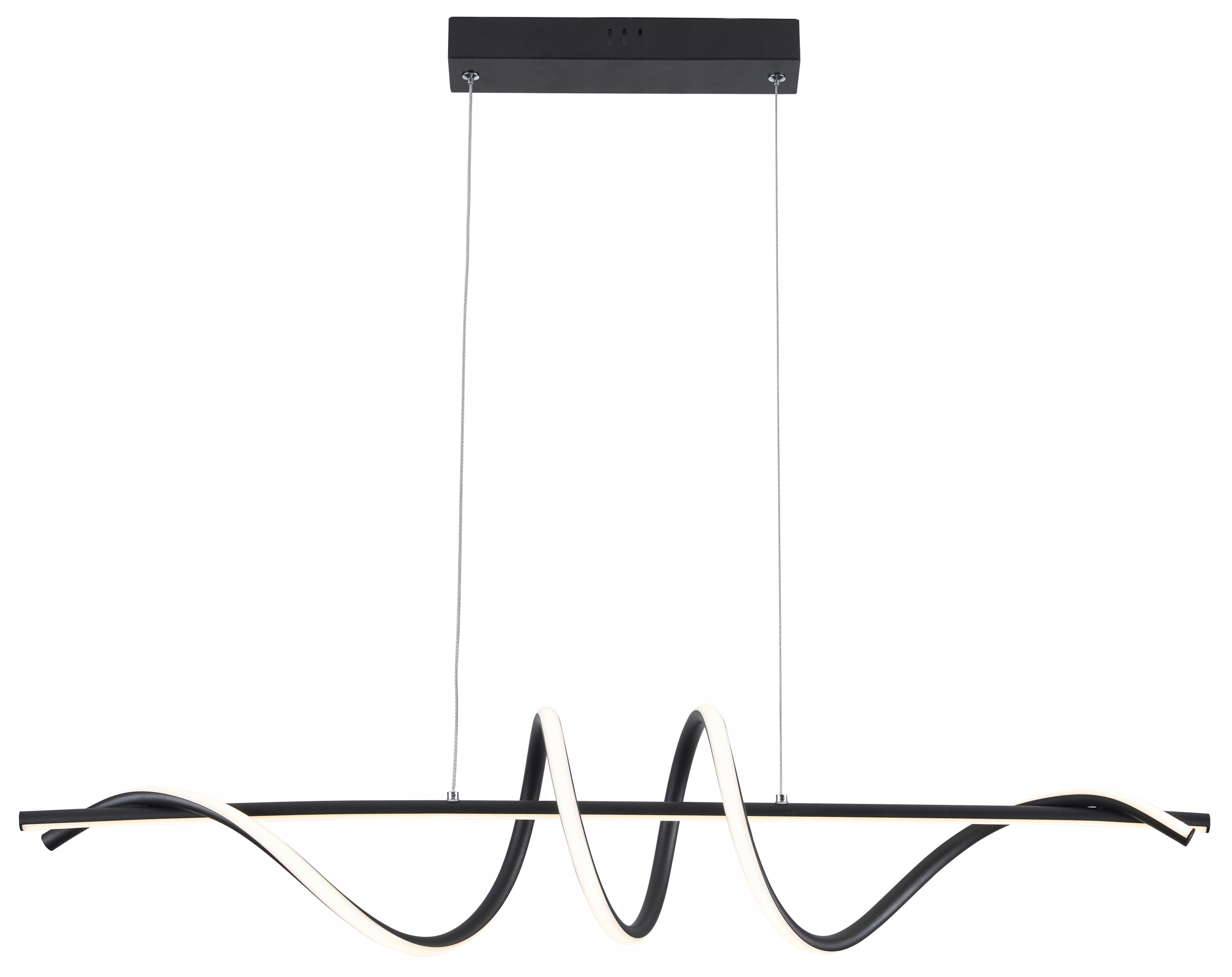 Černá zavinovací Led lampa Serpent nad jídelní nebo kuchyňský stůl 90 cm