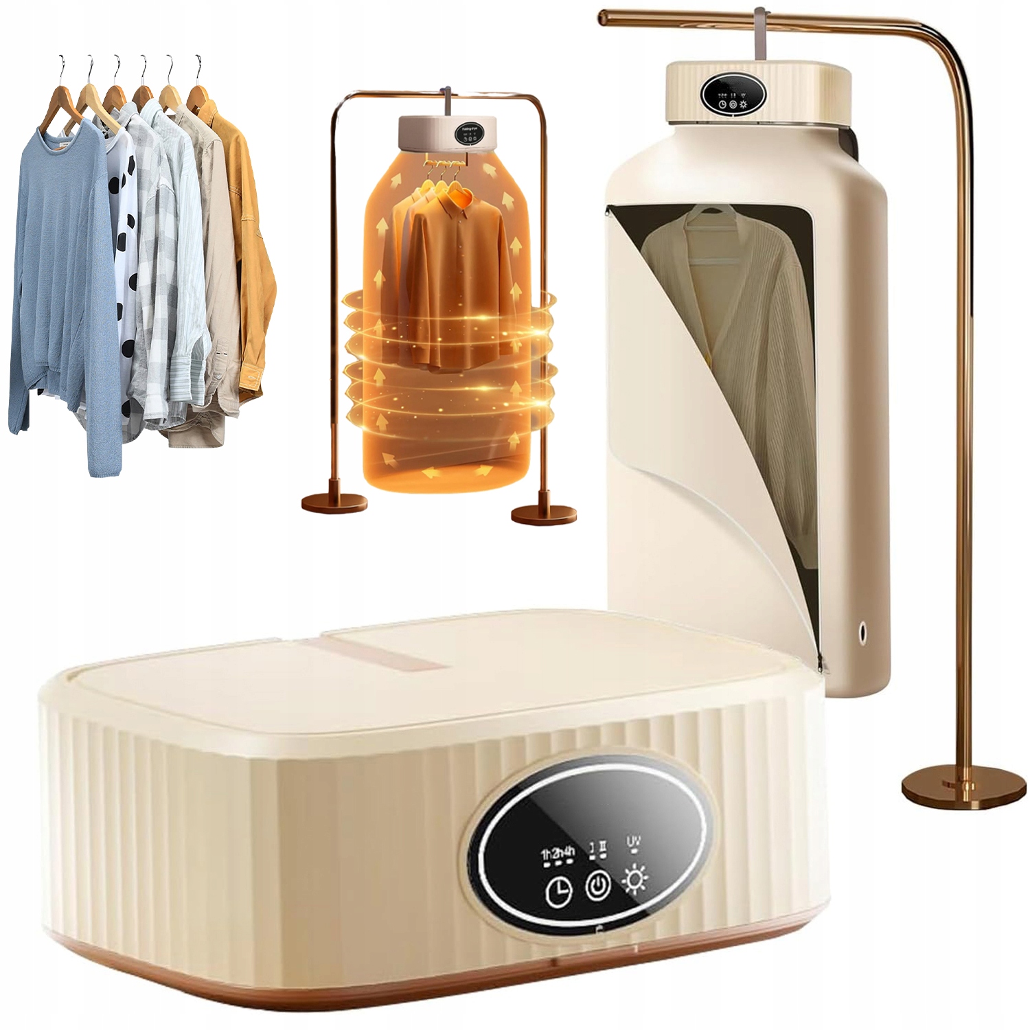 Levně Přenosný Elektrický Sušák Na Prádlo, Cestovní Sterilizace S Časovačem 600 W