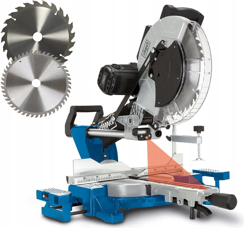 Scheppach Piła Ukośna Ukośnica Z Posuwem HM140L 2000W 305MM 2 X Tarcza