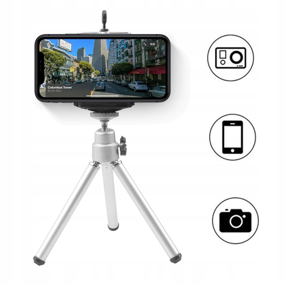 Tripod regulowany SHOOT dla Smartfona GOPRO + Mocowanie na 1/4'' (GP.165) EAN (GTIN) 5906288536789