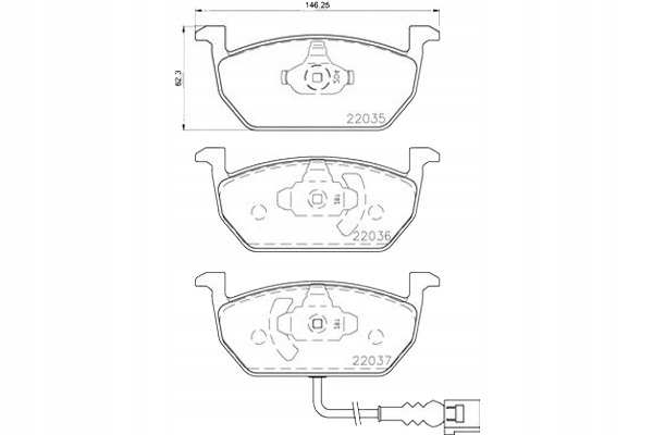 Brembo Brzdové Destičky Škoda Octavia 12- Přední Br