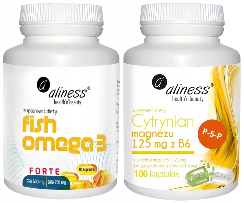 FISH Omega 3 Forte + Magnézium citrát 125 mg EPA DHA Podpora mozgu