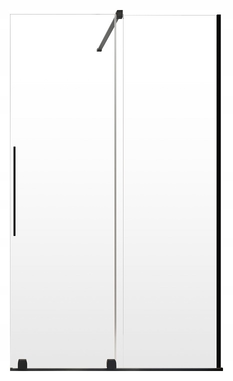 Kabina Radaway Furo Black walk-in 150 prawa przej