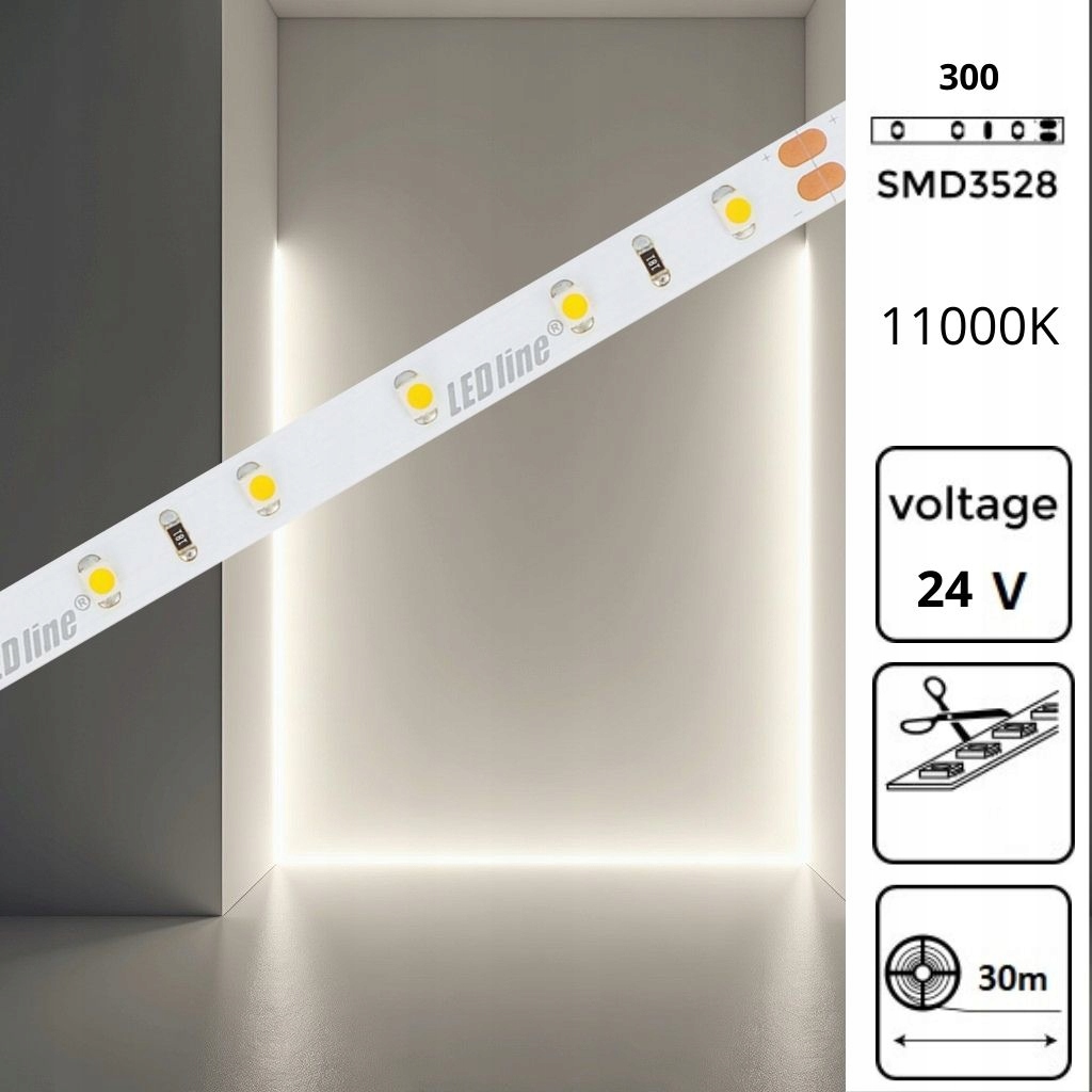 Led pásik Led 60 SMD3528/1M 24V 11500K 30M 241796