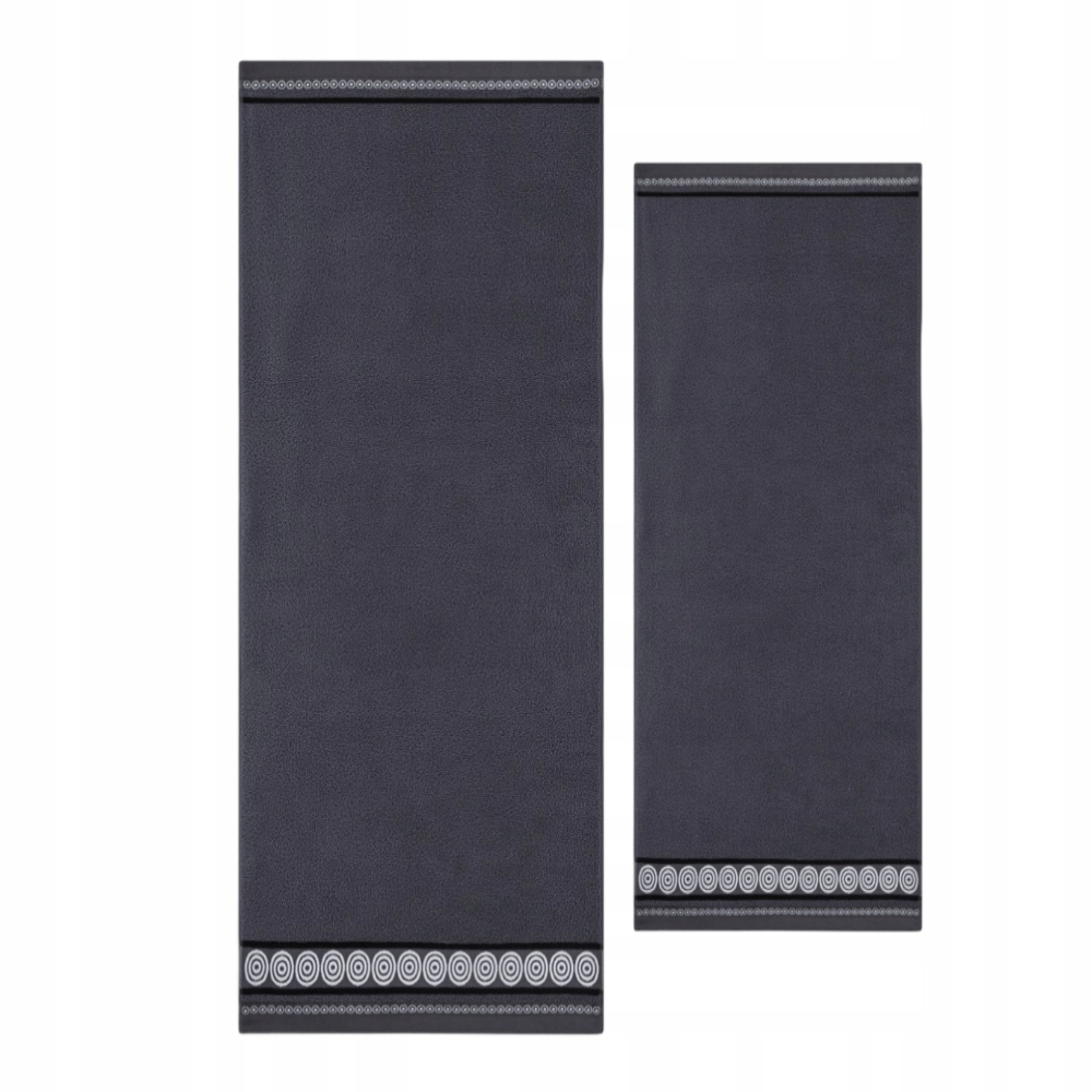 Zwoltex Rondo 2 sada ručníků osuška černá 50x90 70x140