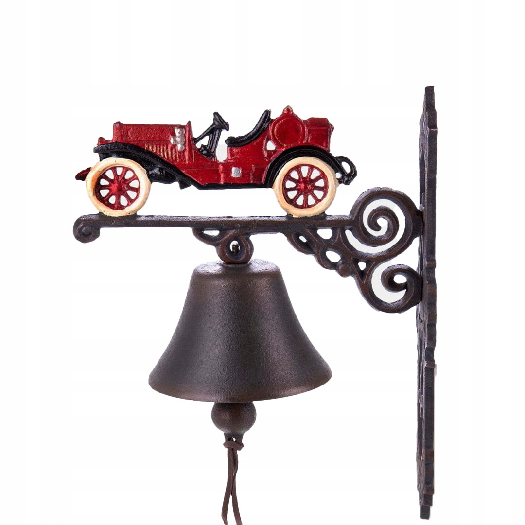 Żeliwny Dzwonek Ścienny Auto Vintage