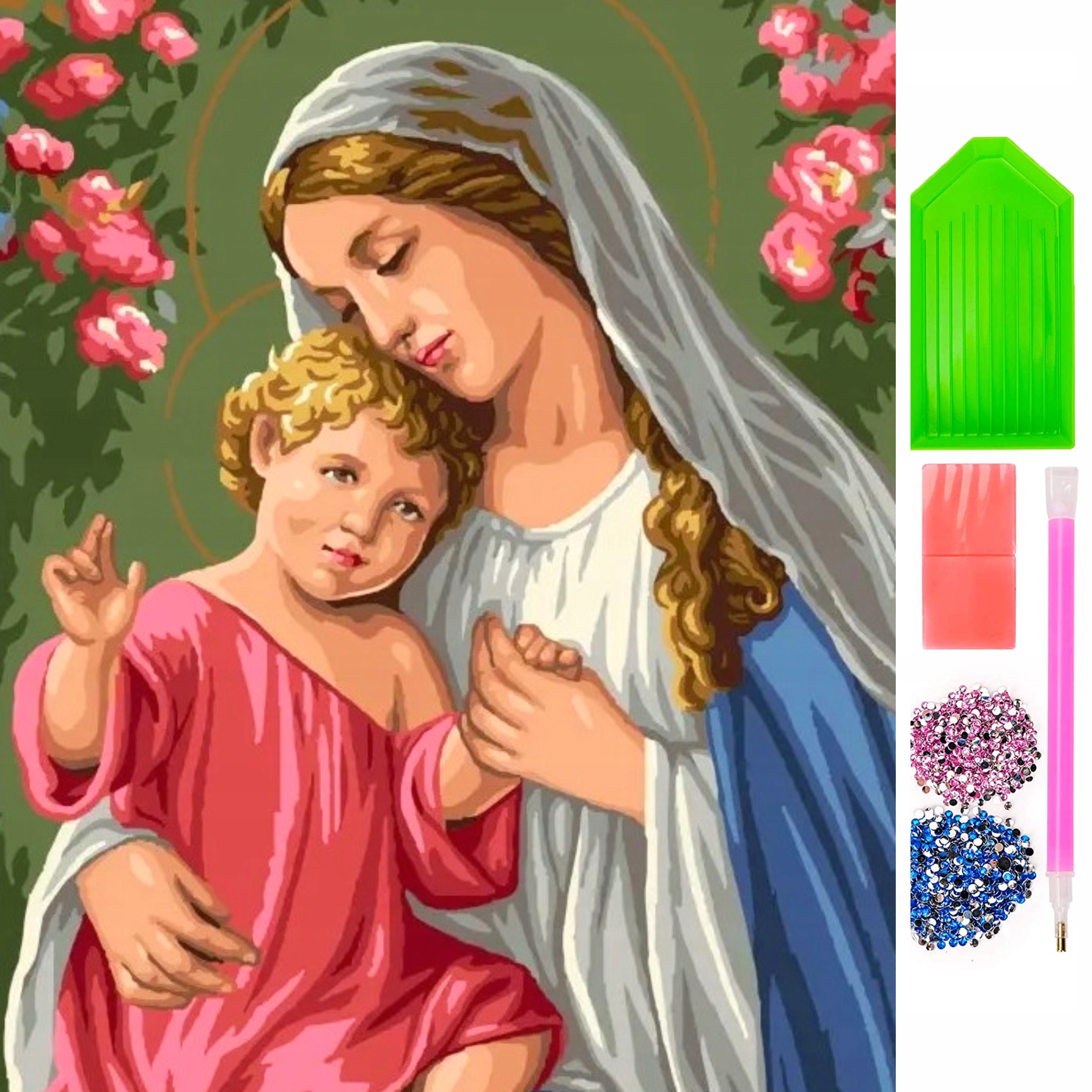 Haft Diamentowy Matka Boska Maryja Z Dzieciatkiem
