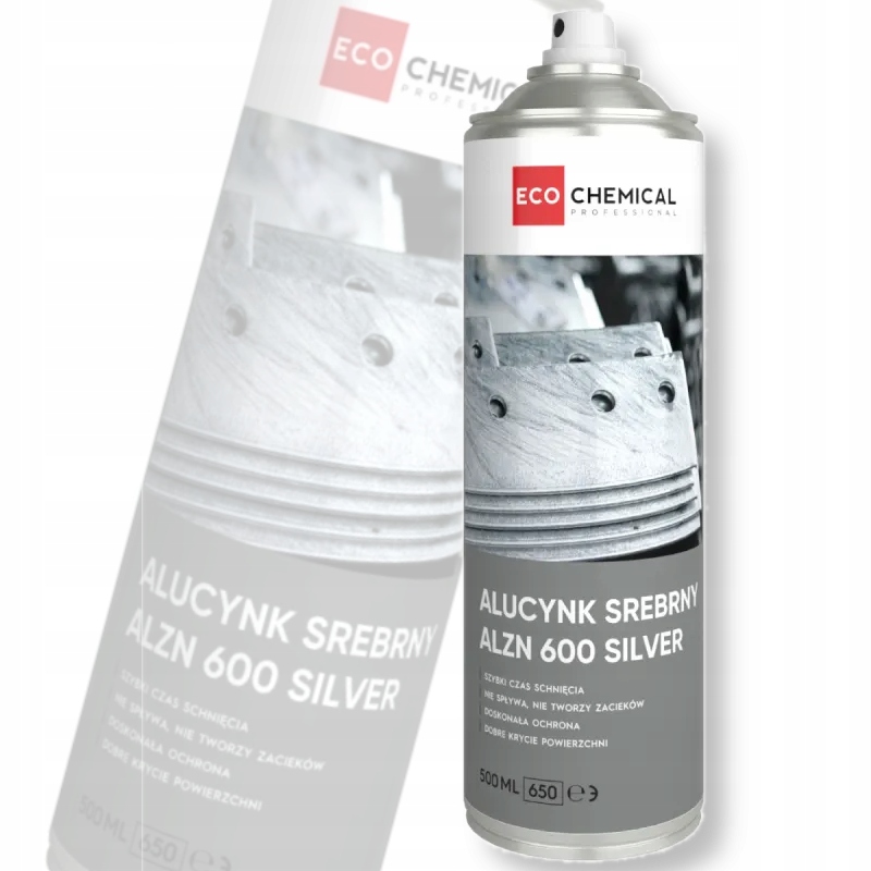 Preparat Antykorozyjny Ecochemical Alucynk Zynk Alzn 600 Srebrny Spray 500