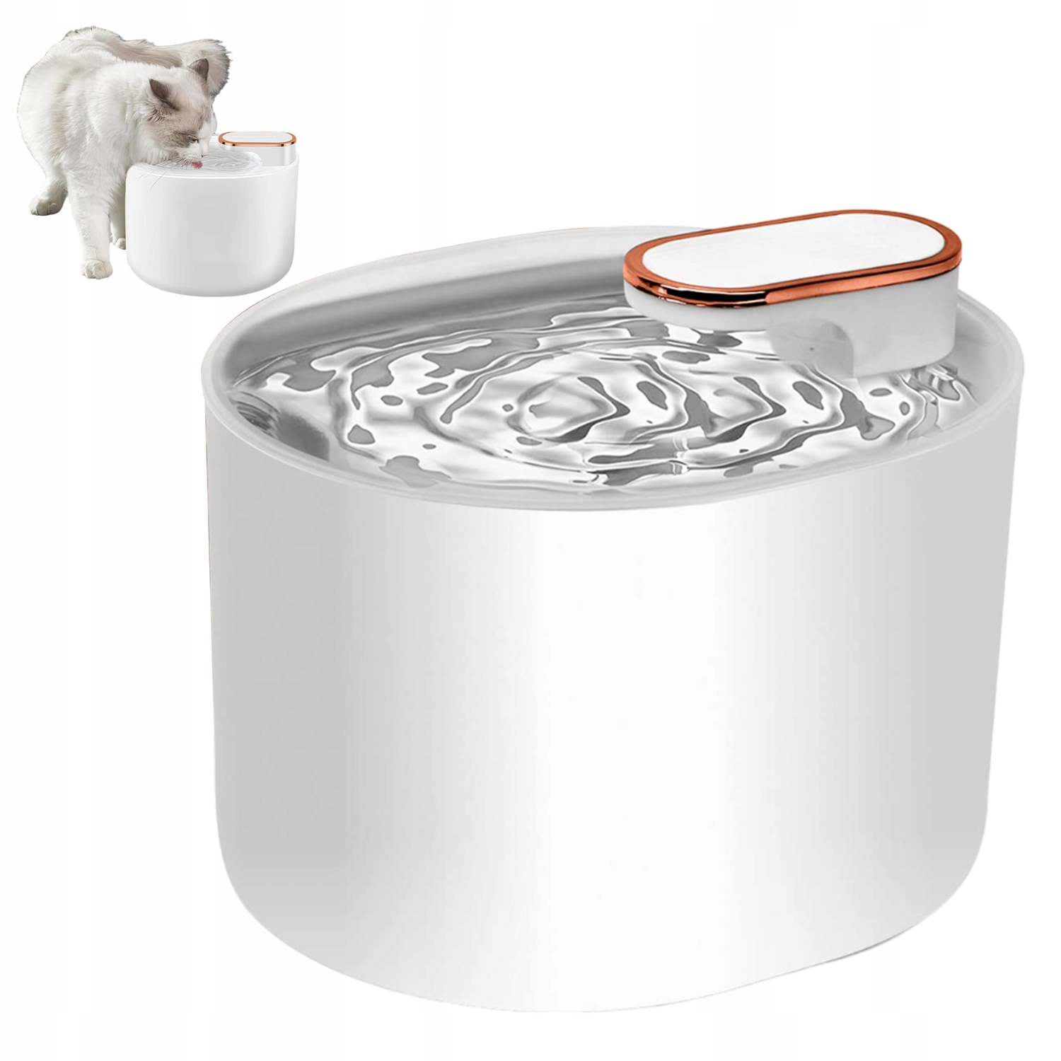 Levně Fontána Pro Zvířata Filtr S Aktivním Uhlím Inteligentní Pumpa S Led 3L