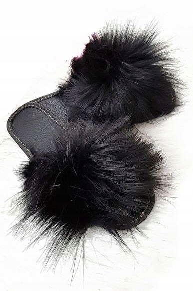 

Damskie Klapki Z Futerkiem pantofle kapcie 2831