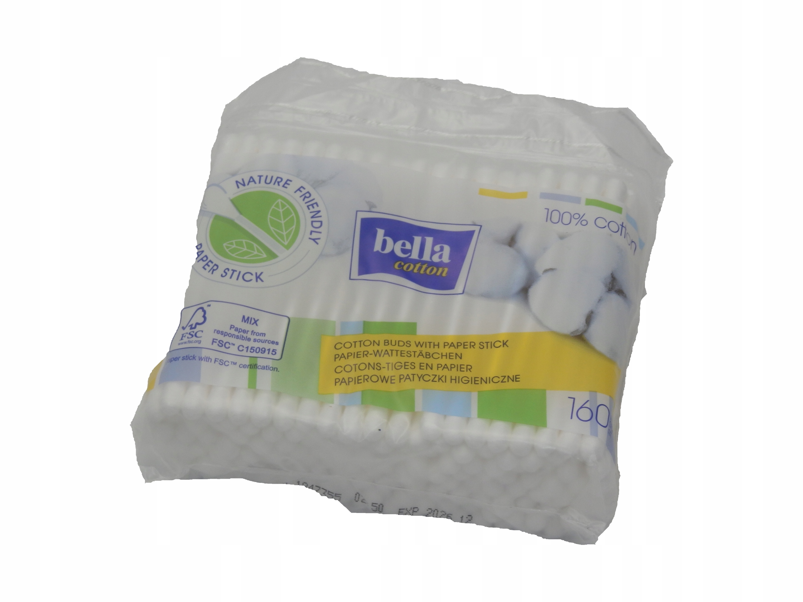 

Patyczki Bella Cotton higieniczne papierowe 160szt