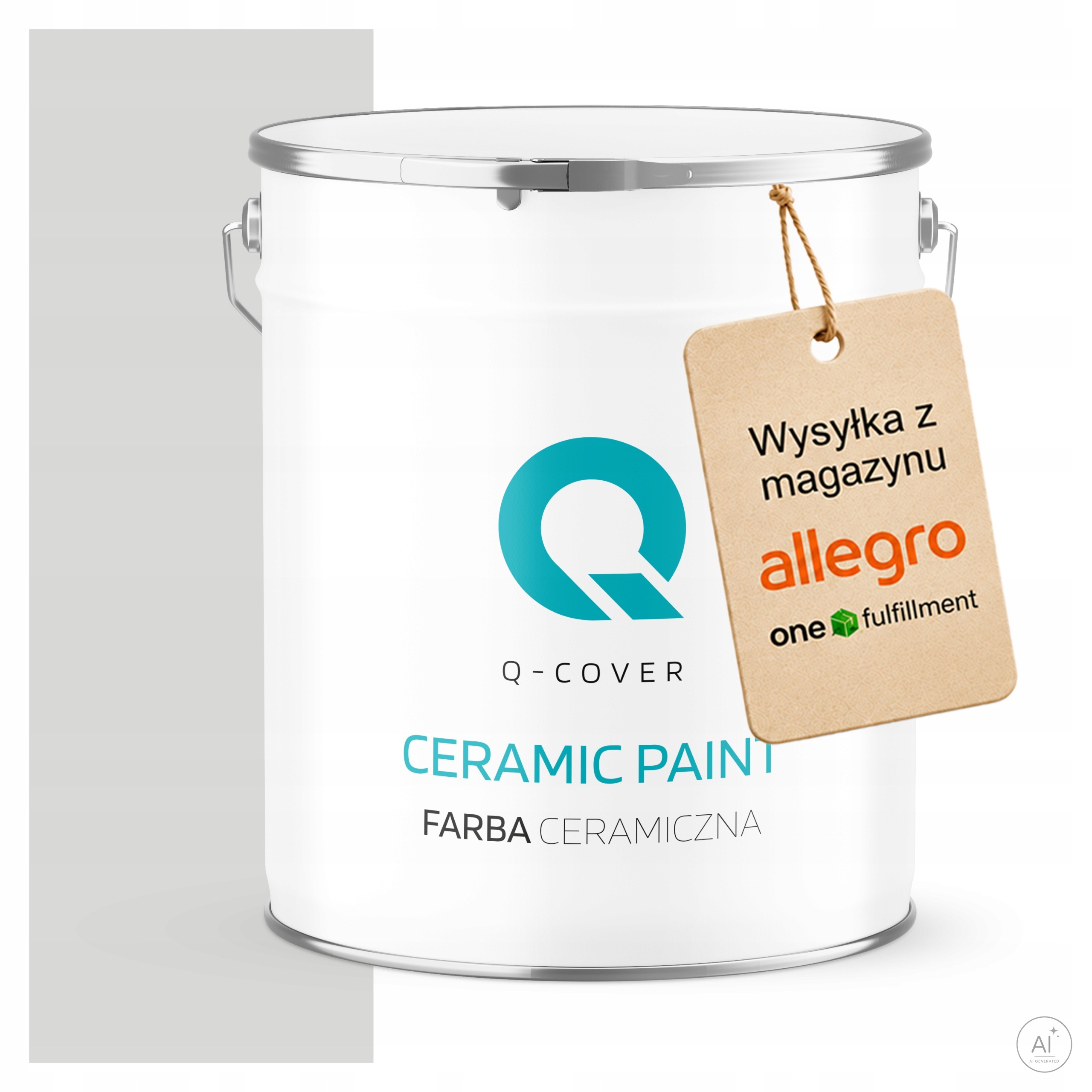 Farba do Ścian Ceramiczna 5L Szary Głęboki mat Odporna Bezwonna Zmywalna