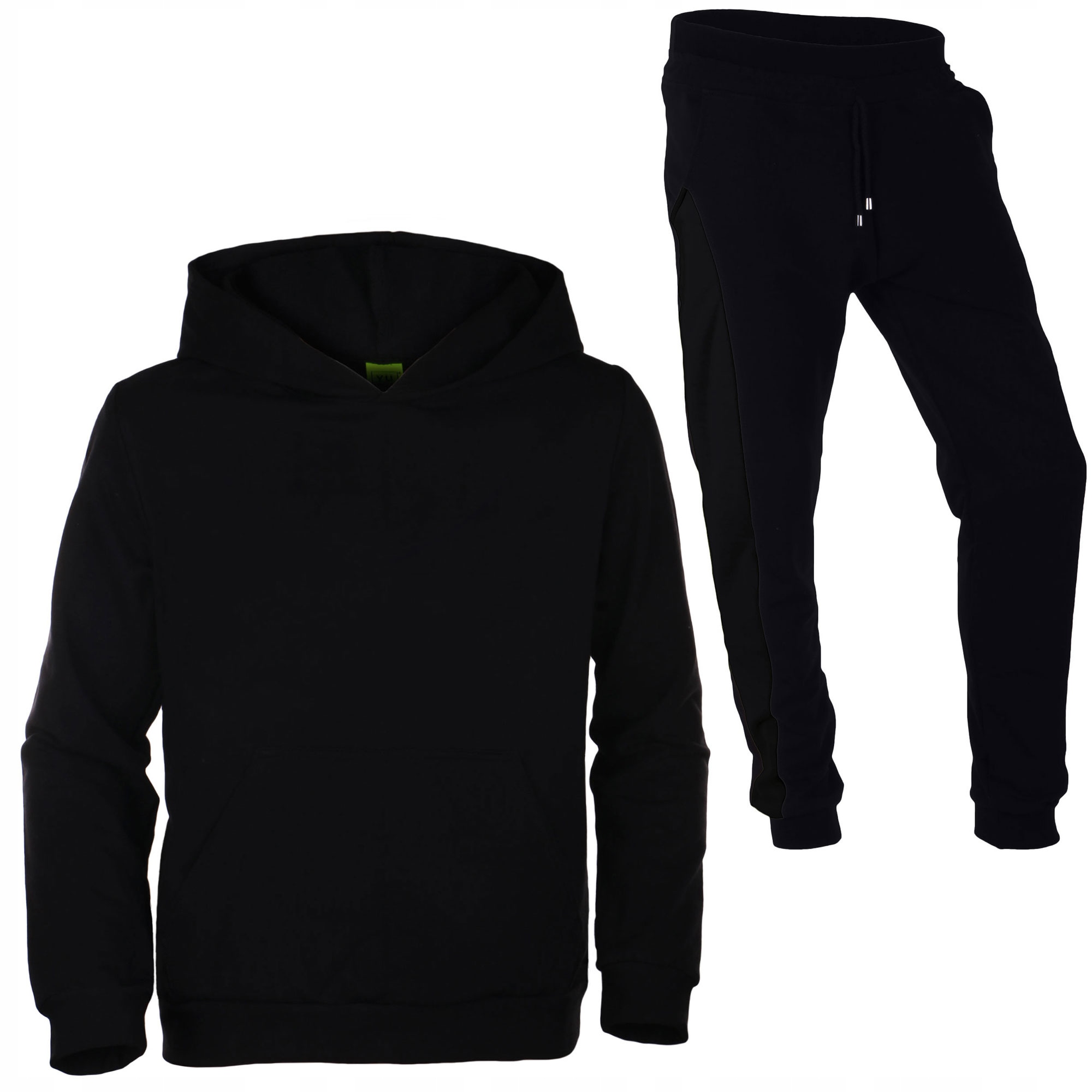 

Bluza Czarna Kangurka + Spodnie Czarne Sznurek 158