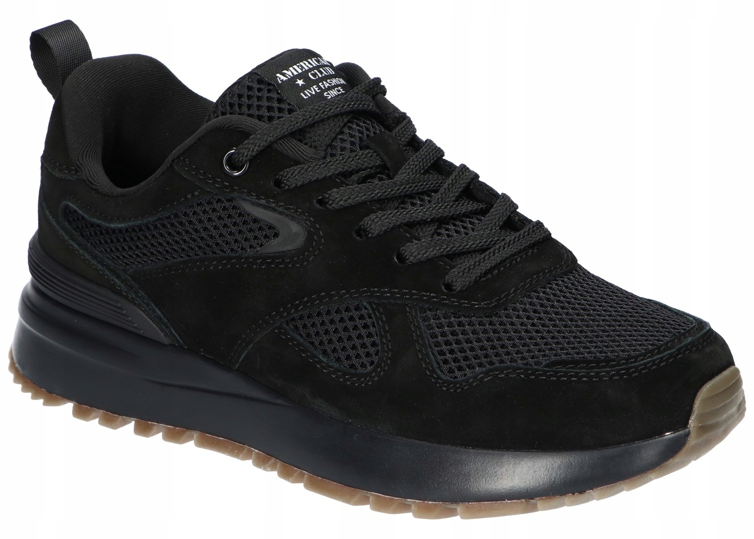 American Club LE09 Originální Tenisky, Módní Sportovní Boty, Černé, Velikost 38