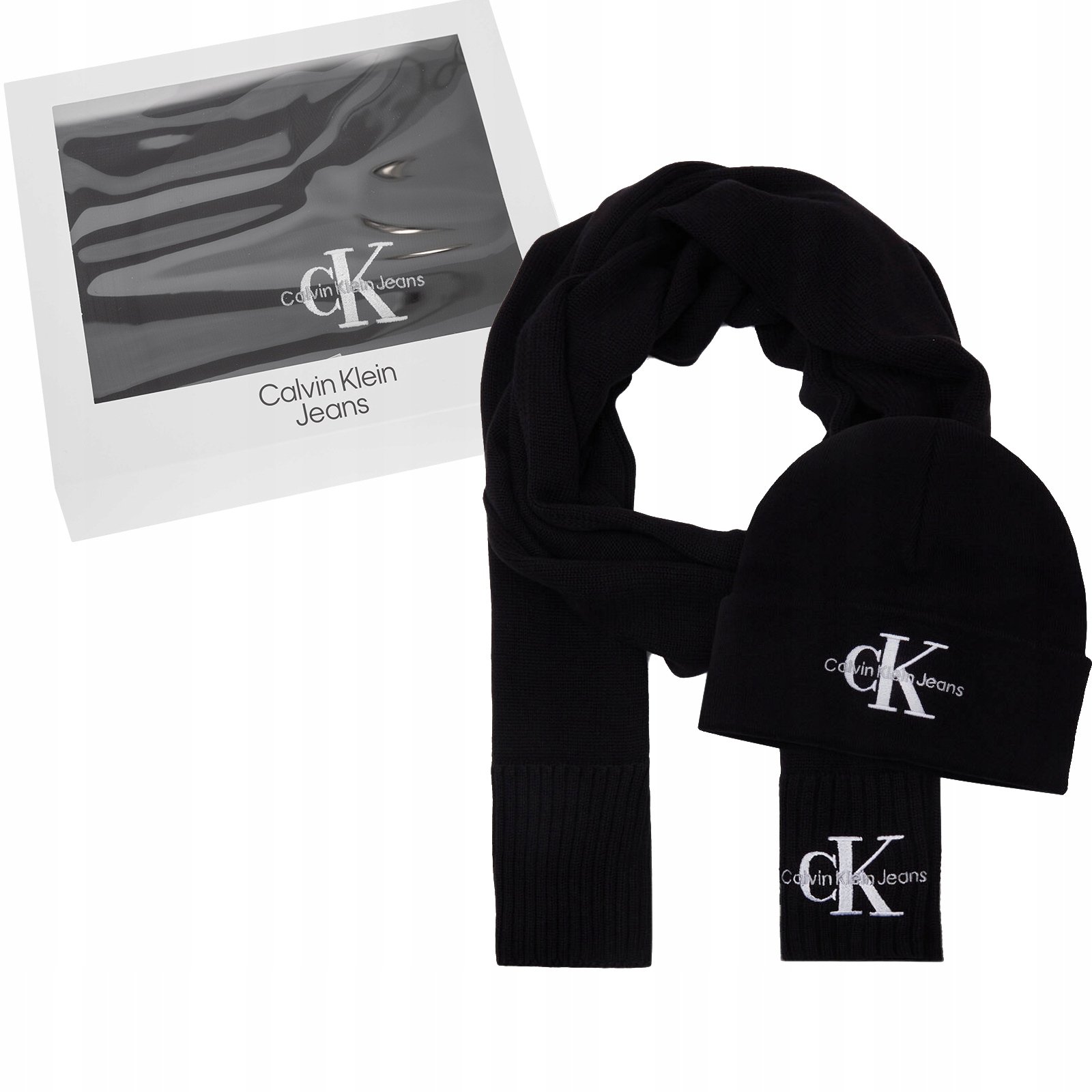 Calvin Klein Sada Čepice Šátek Box Dárek