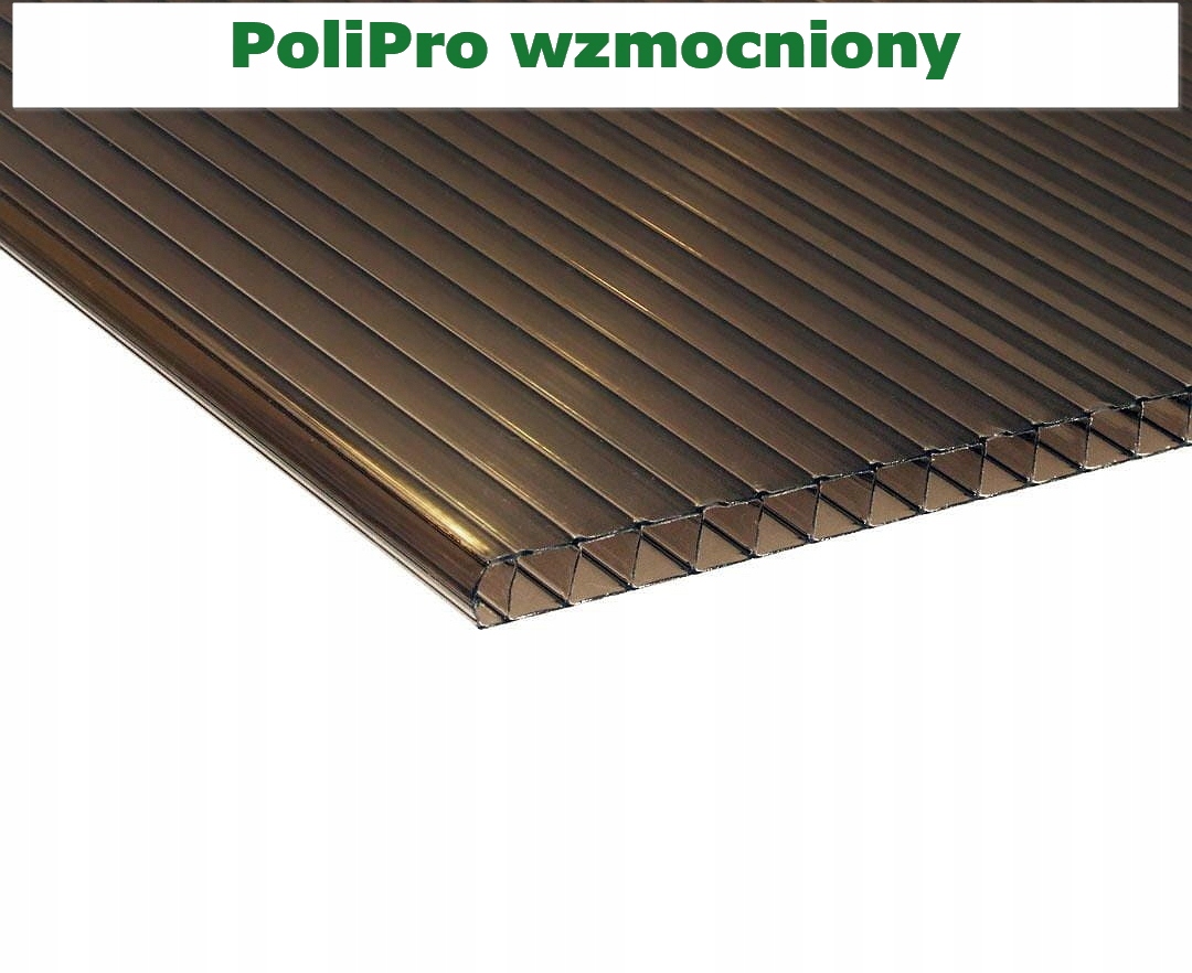 Poliwęglan Wzmocniony Dymiony brąz 10mm 2,1x7m