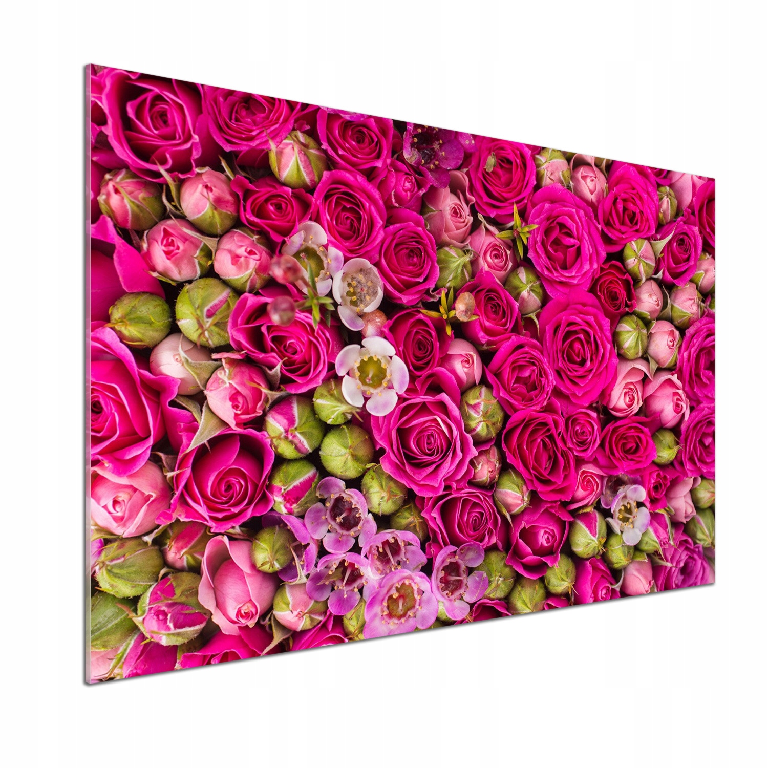 Sklenený panel do kuchyne Ruže 100 x 70 cm Lepidlo