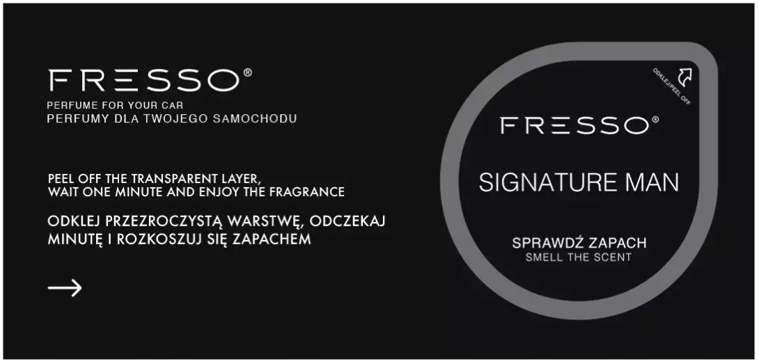 FRESSO SIGNATURE MAN DREWNIANA ZAWIESZKA ZAPACHOWA DO SAMOCHODU Producent Fresso