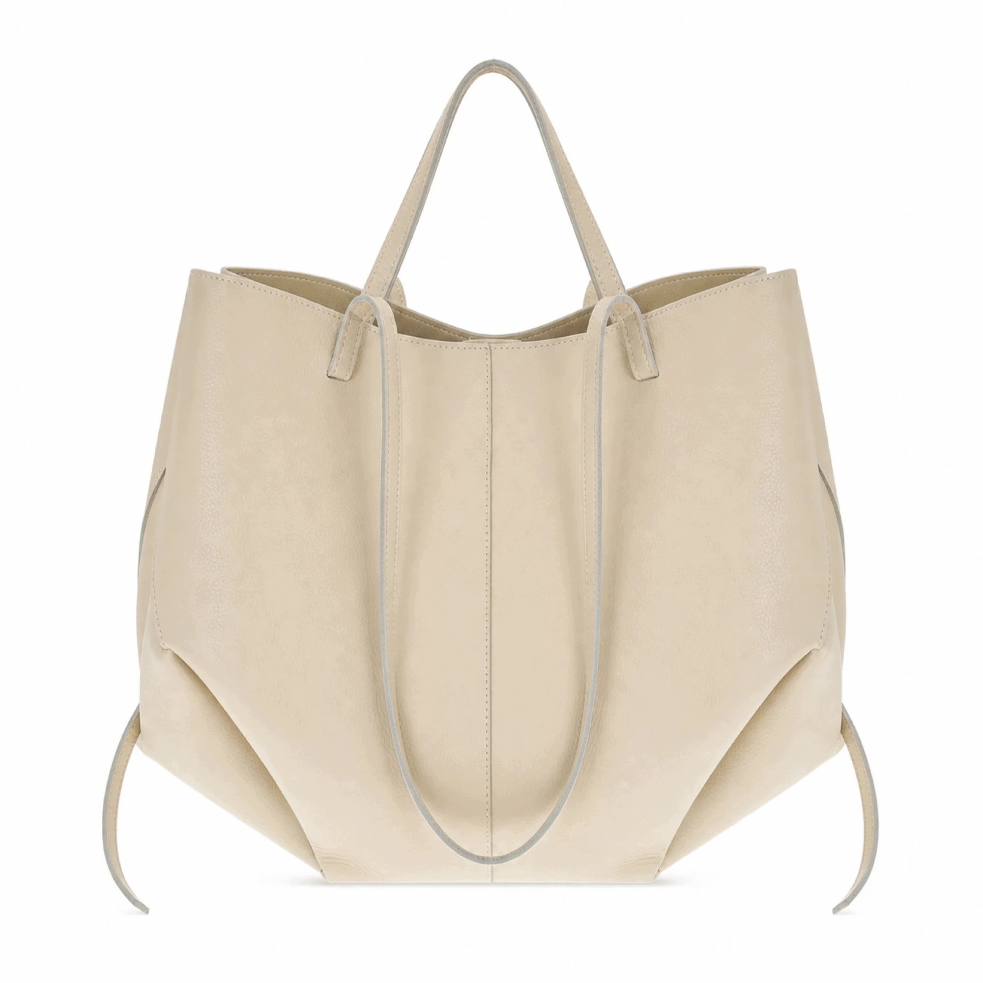 Dámská shopper kabelka Laura Biaggi přírodní kůže velká A4 Latte