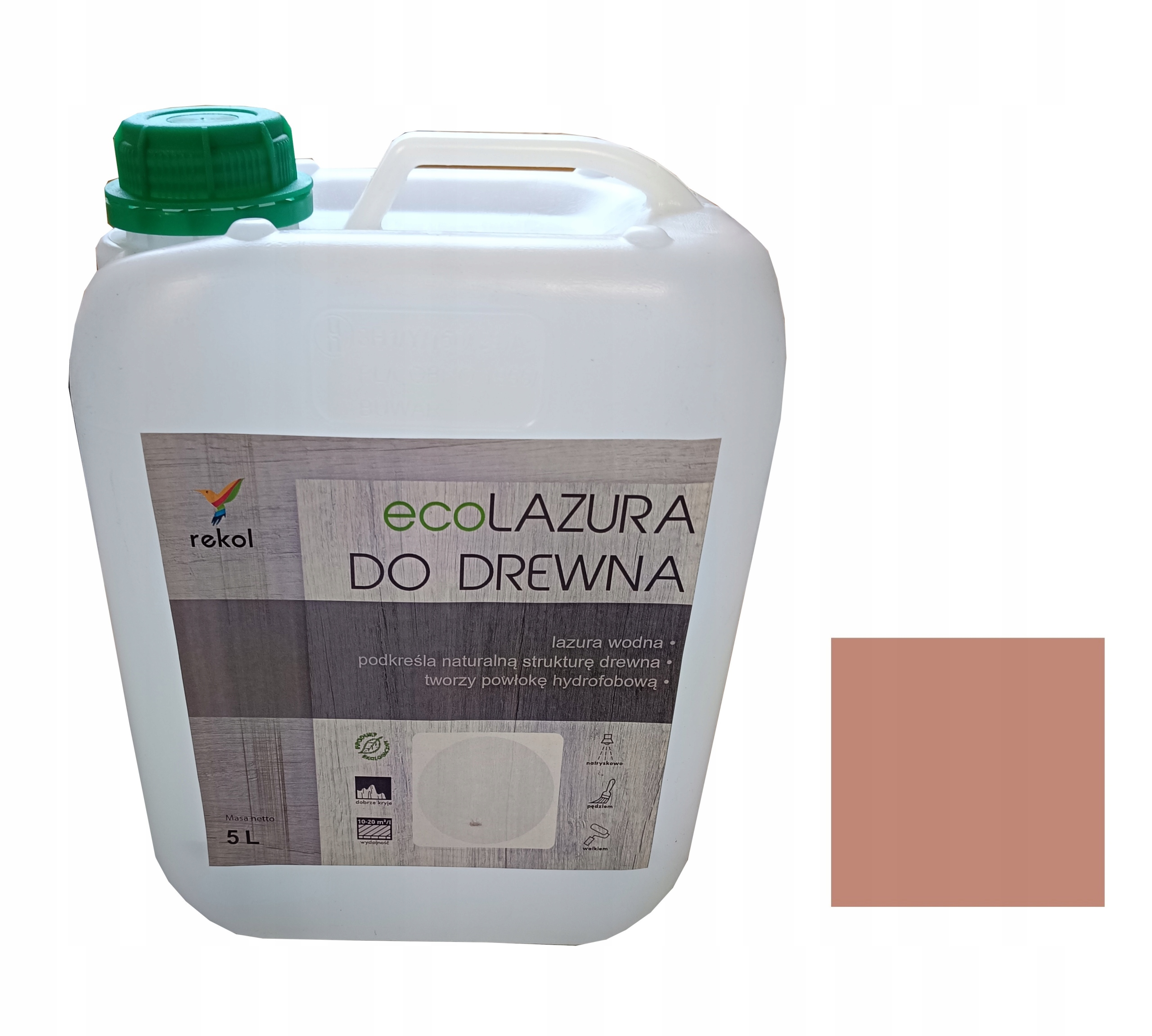 Rekol Ecolazura Na Fasádní Dřevo 5 L Ochranná Olše