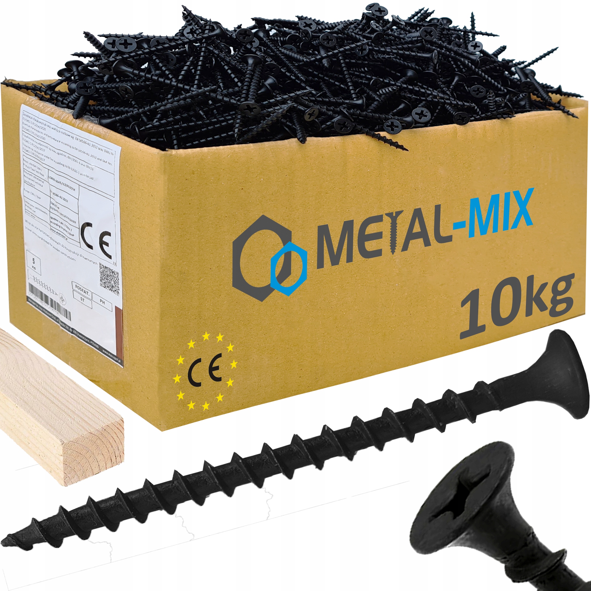 Fosfátované Vruty Do Desek G-k Sádra Pro Dřevěné Konstrukce 3,5 x 45 10 kg