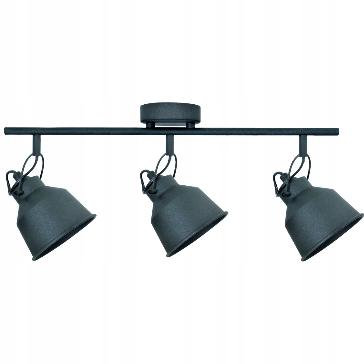 Stropní nástěnná lampa 3 reflektory černá loft industriální Polux