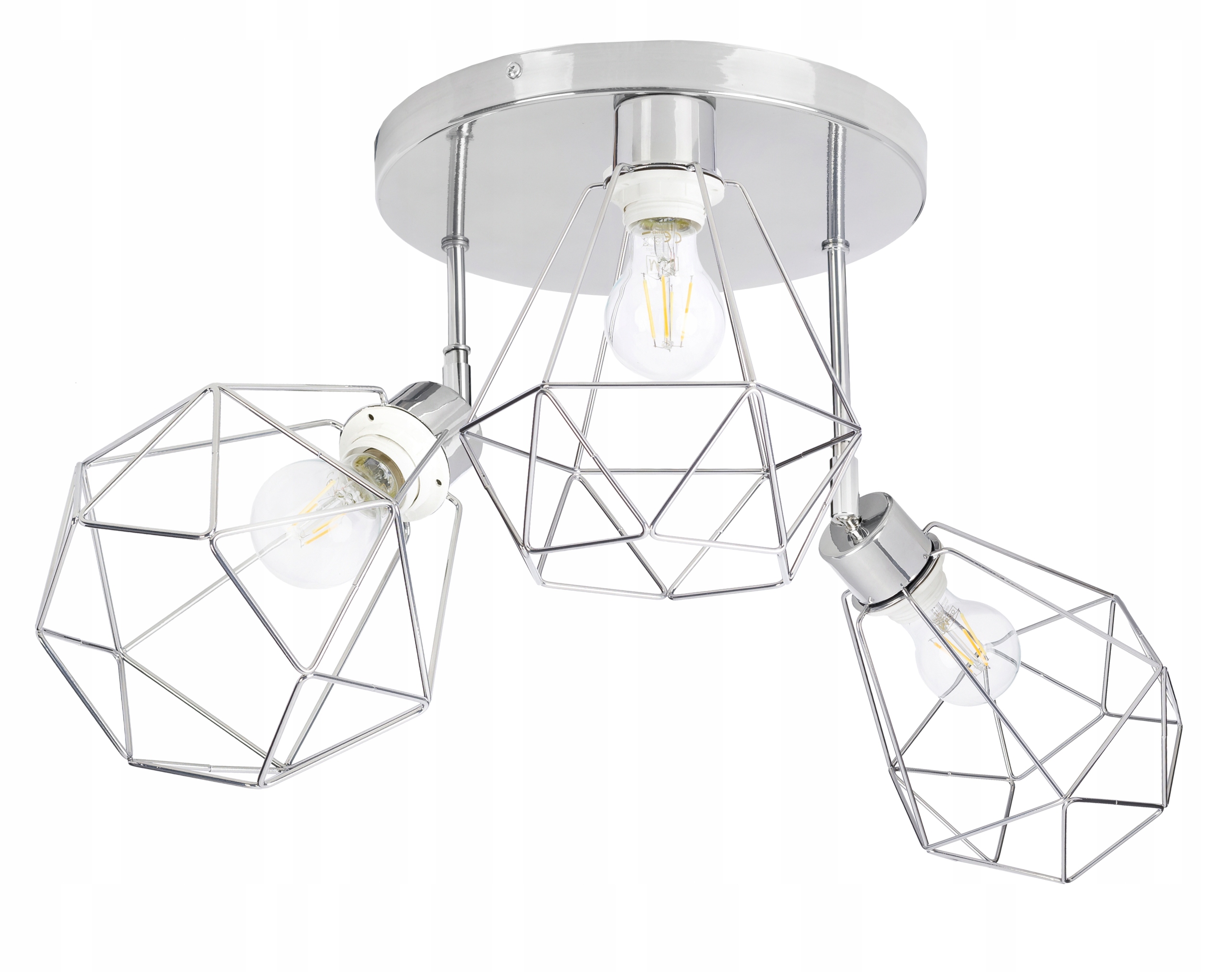 Lampa stropní svítidlo lustr pohyb loft drát diamant chrom