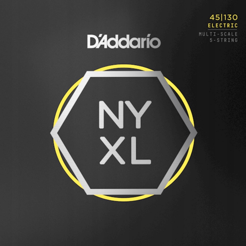 Struny D'addario Nickel Wound Nyxl (45-130) Ms 5-strunné baskytary.