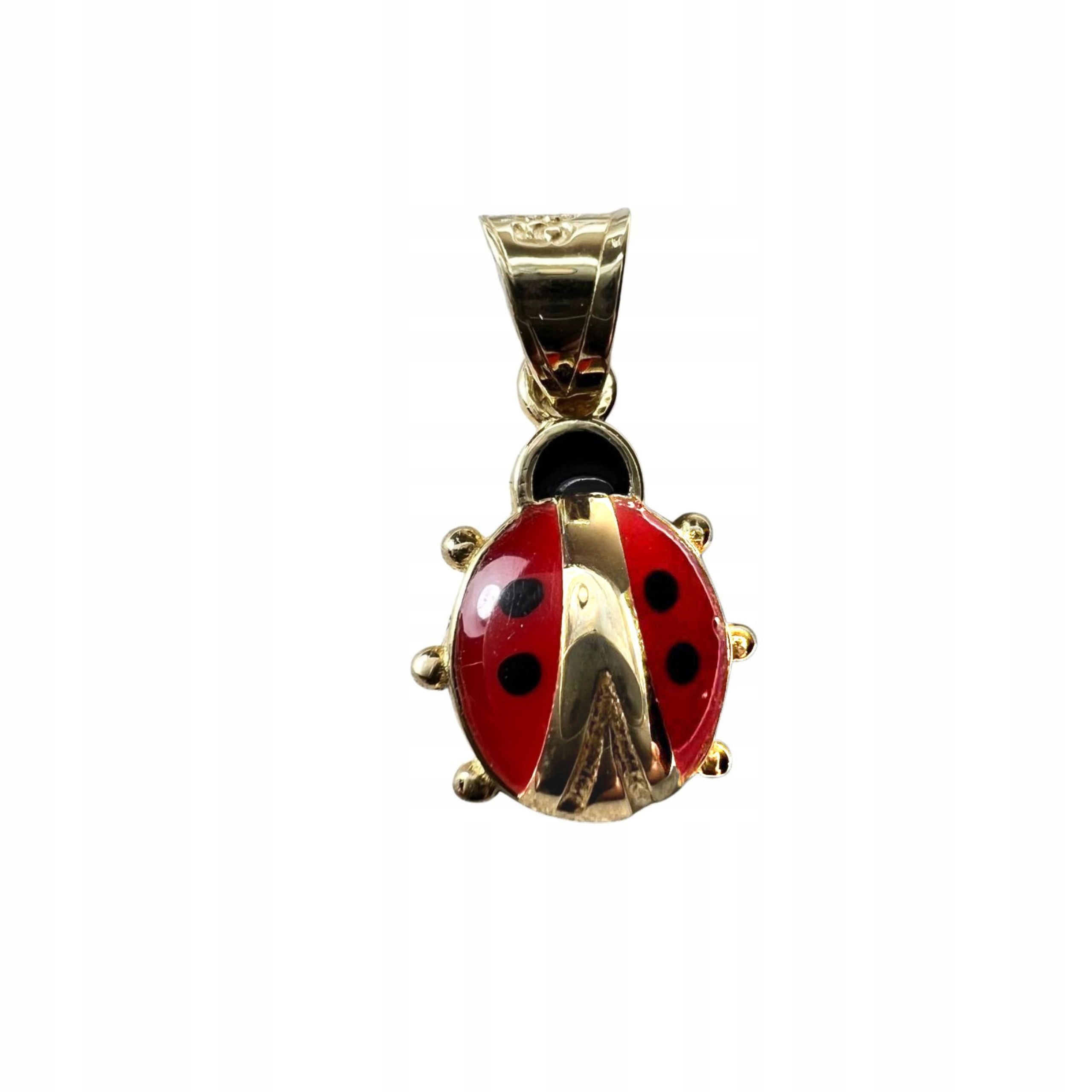 Drobný Dámský Přívěsek Zlatá Beruška Červená Jemná Ryzosti 585