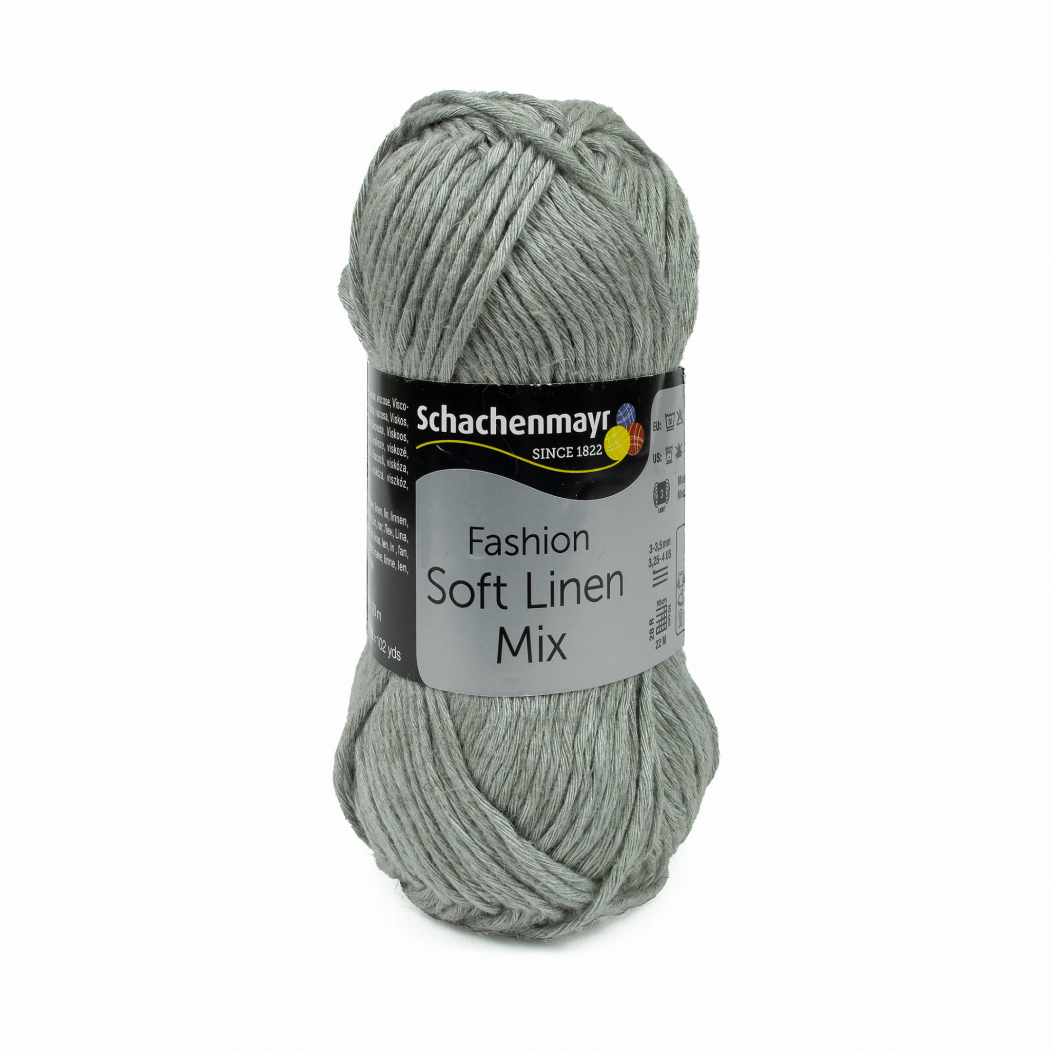 50g wiskoza len Soft Linen Mix 90 popiel