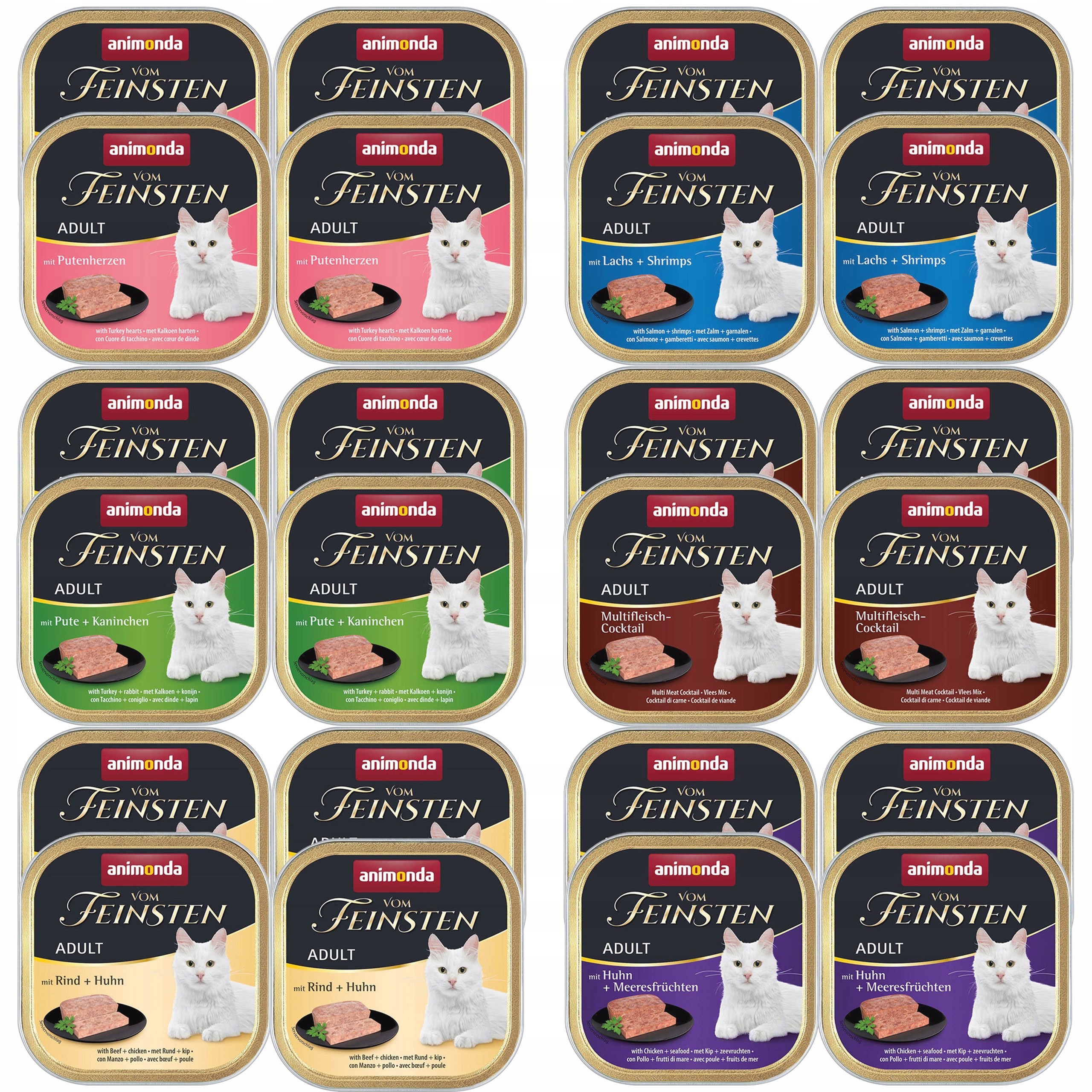 Levně Animonda Vom Feinsten Klasické mokré krmivo pro kočky Směs Příchutí 24x100g
