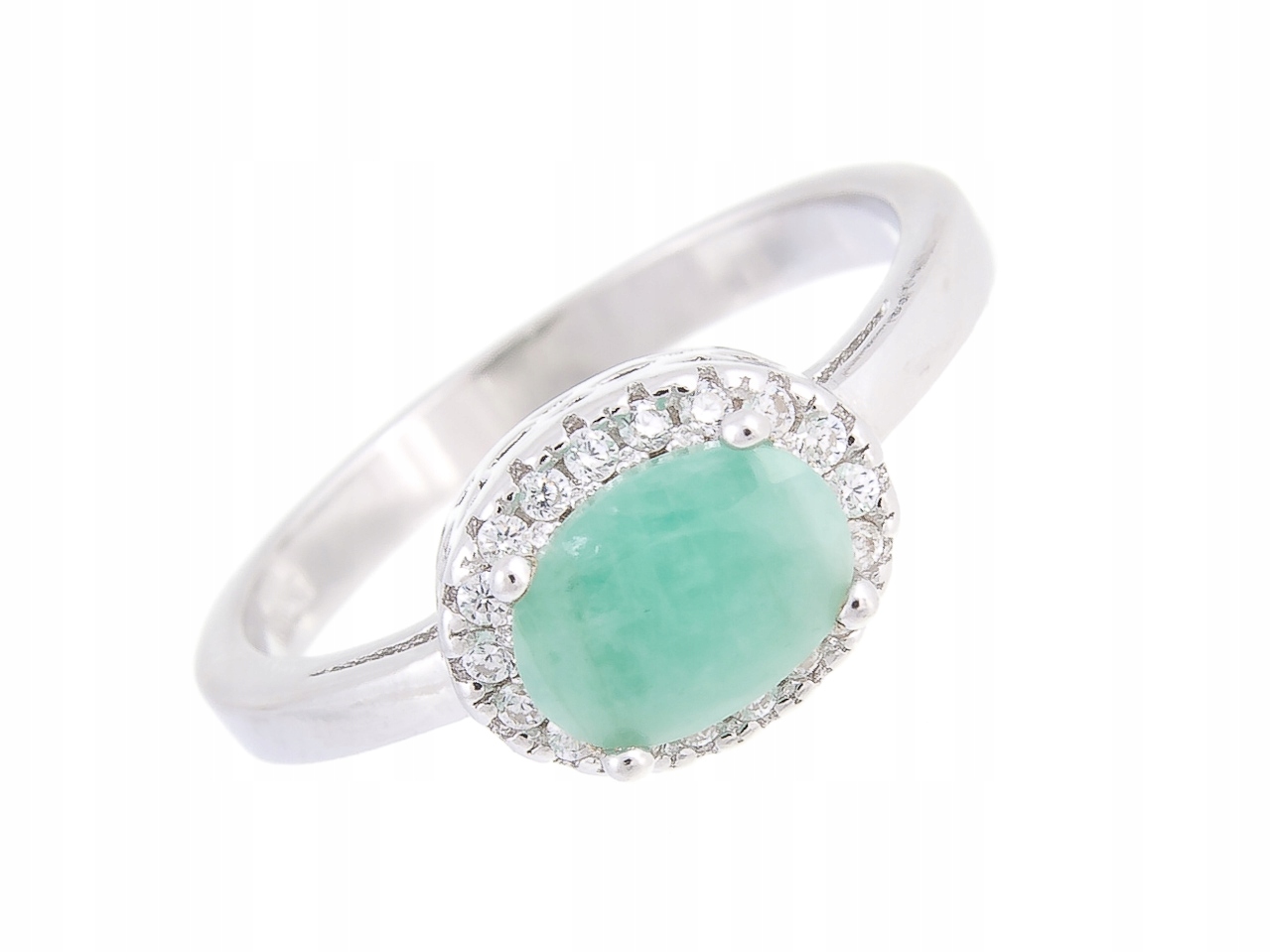 Stříbrný Prstýnek Velikost Vel Smaragd Přírodní