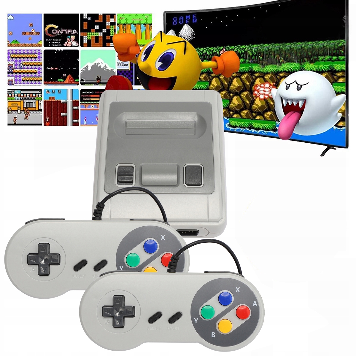GRA TELEWIZYJNA RETRO KONSOLA DO GIER 8-BIT 821 GIER+ 2 kontrolery do gier