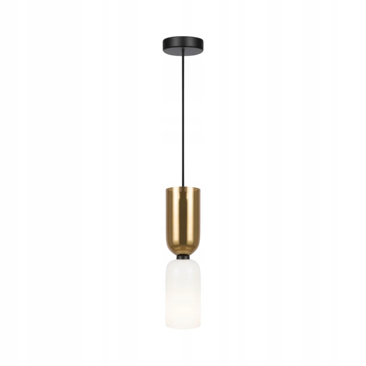 Dekorativní skleněná závěsná lampa černá a zlatá s dvojitým stínítkem 8 cm Maytoni