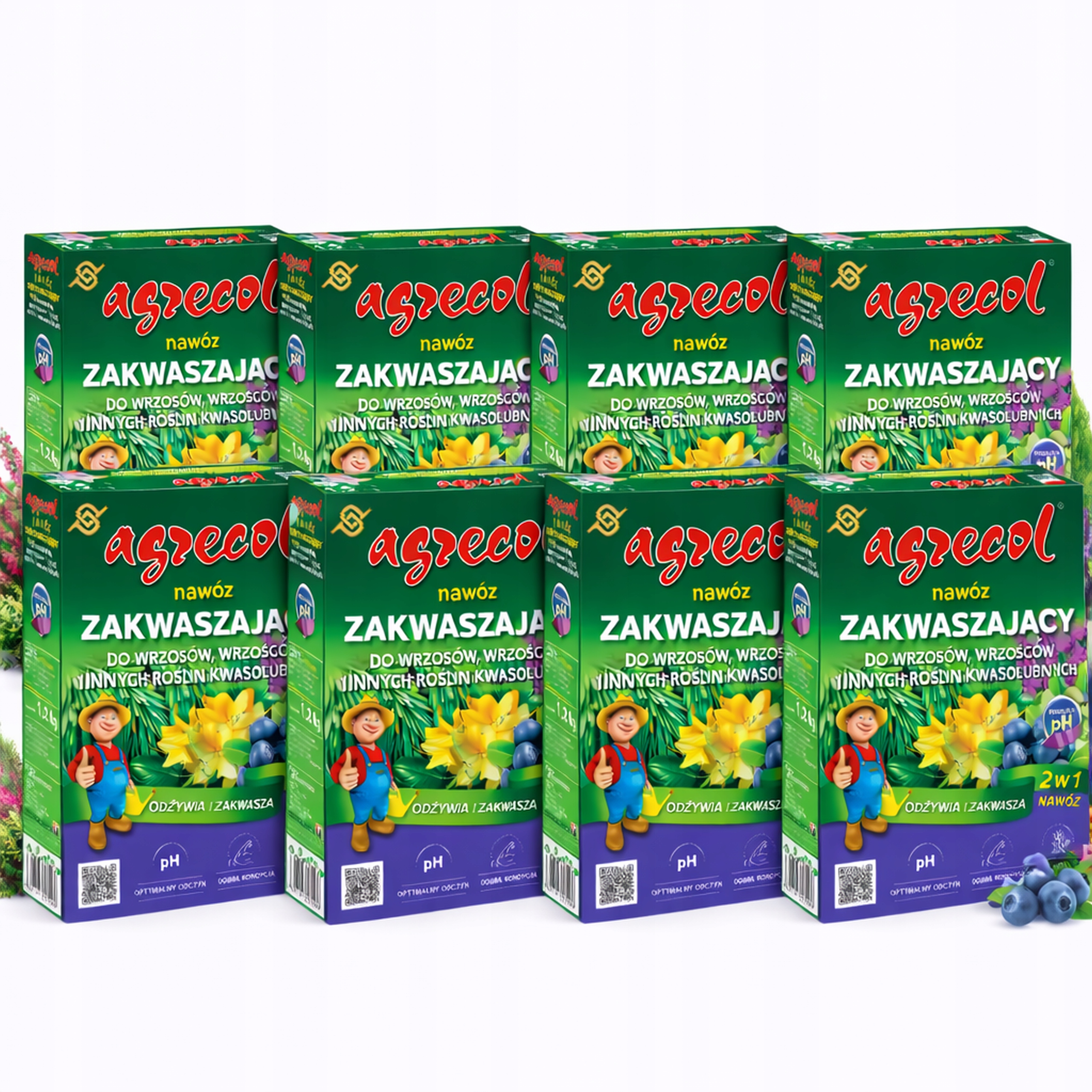 8x Okyselující hnojivo pro vřesy a vřesy kyselomilných rostlin Agrecol 1,2 kg