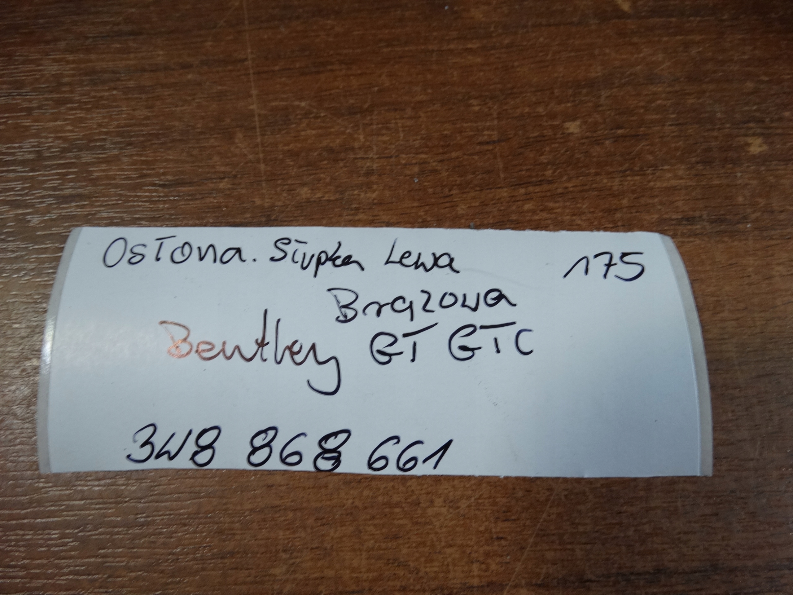 cover SLUPKA left BRAZOWA BENTLEY GT GTC 1