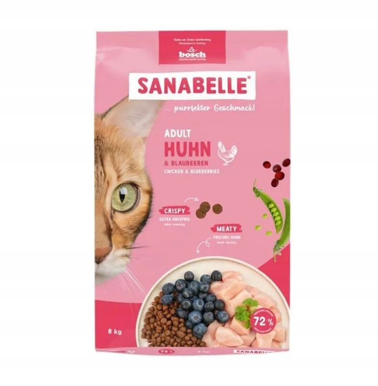 Sanabelle Adult Kurczak dla dorosłych kotów 8 kg