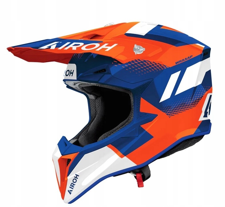 Airoh Cross Enduro Atv Štvorkolka Wraaap Vision Oranžová/modrá (s)