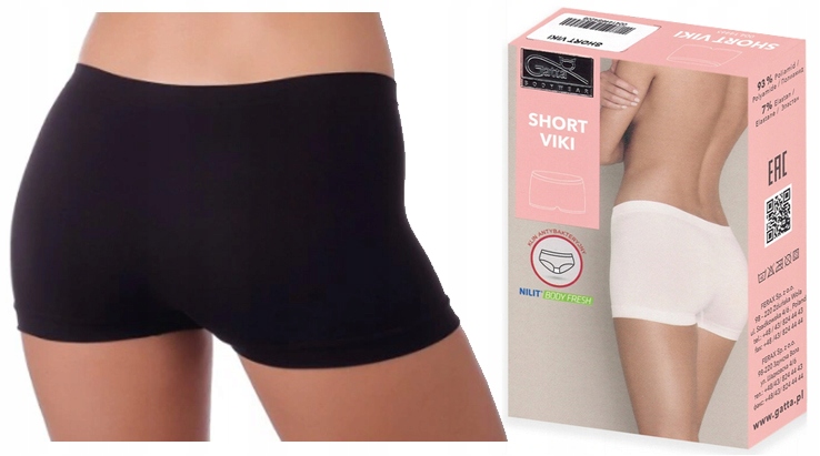 

Gatta Shorty Viki Bezszwowe Majtki Czarne M