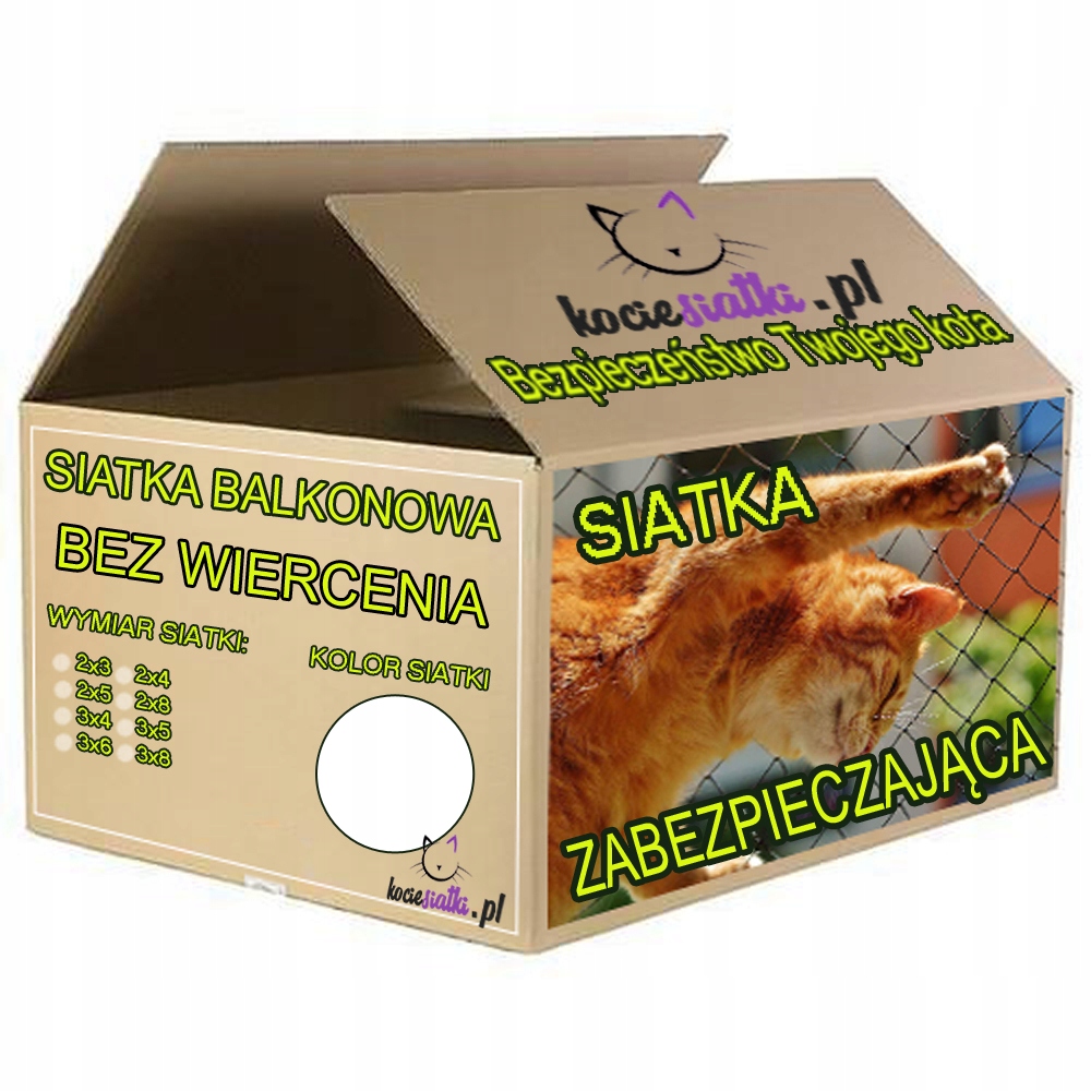 Levně Set Síťka Na Balkon Pro Kočky Bez Vrtání 3x4 Zabezpečení Balkonu