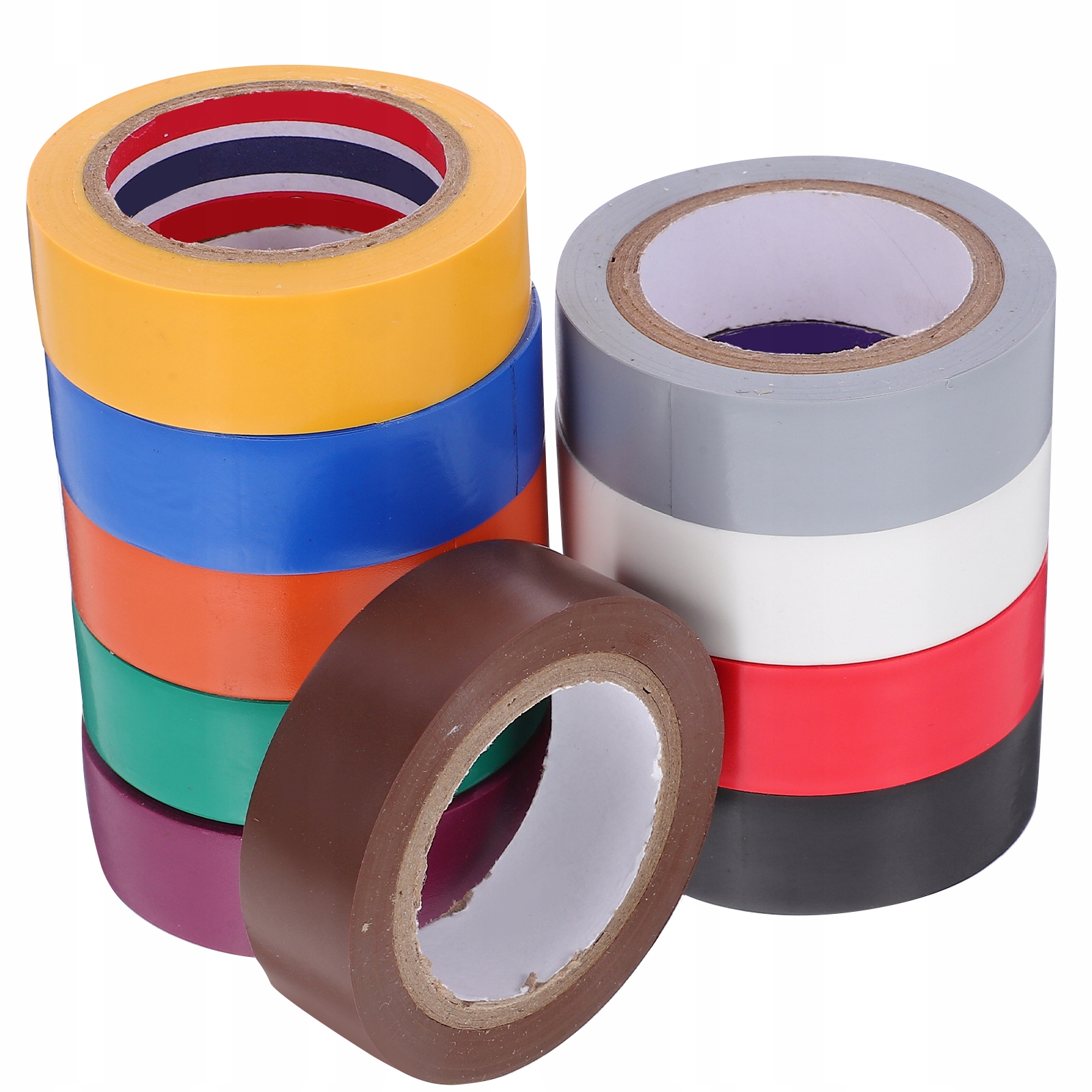 10 ROLEK TAŚM ELEKTRYCZNYCH KOLOROWE ELEKTRYCZNE