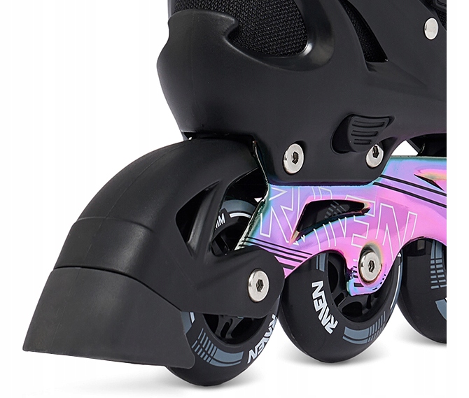 Rolki Regulowane RAVEN Profession PLUS Black/Neo Chrome 35-39 Speed Lacing Rozmiar 35-39